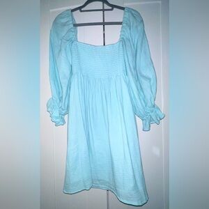 Light blue long sleeve dress